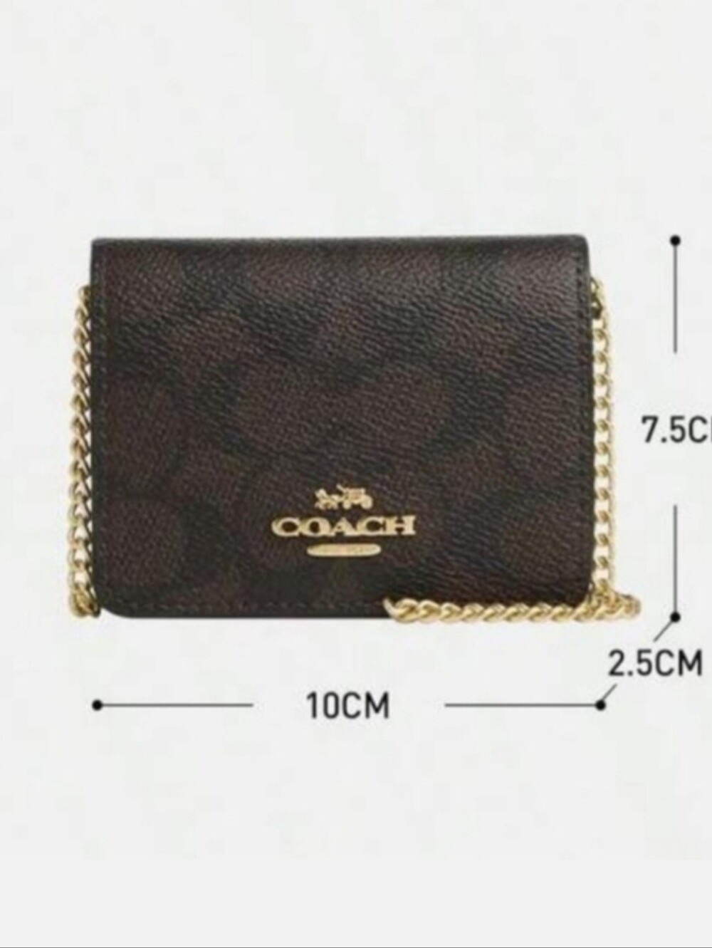 COACH Mini Wallet On A ChainIn Signature Jacquard - Picture 5 of 12